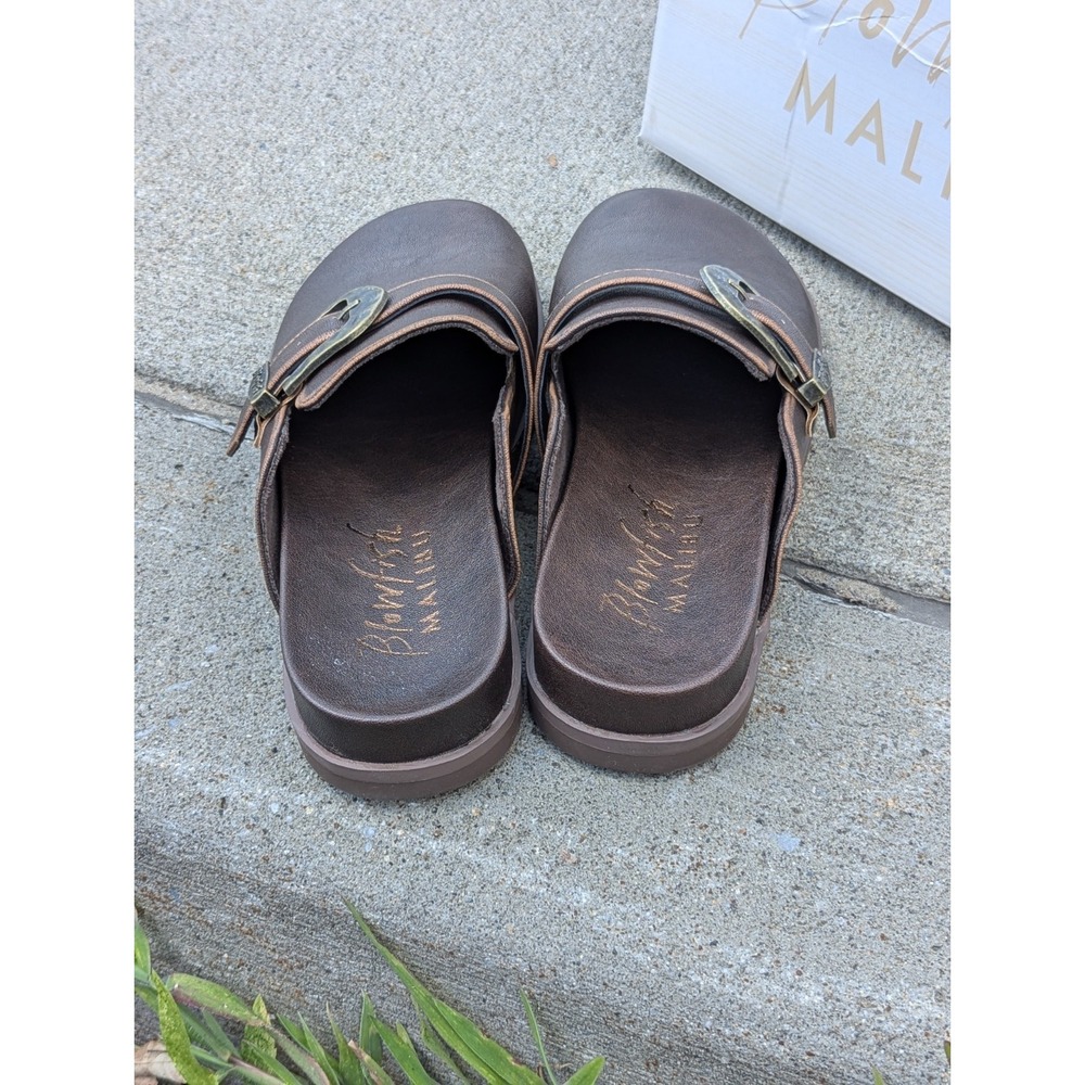 Boho Comfort Brown Slingback Buckle Clogs Slip On NIB Size 8.5 Blowfish Festival - Picture 5 of 8